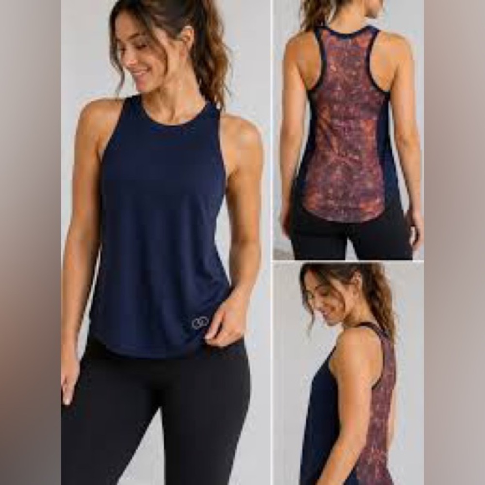 CALIA by Carrie Underwood Mesh-Back Performance Racerback Tank Top Size M